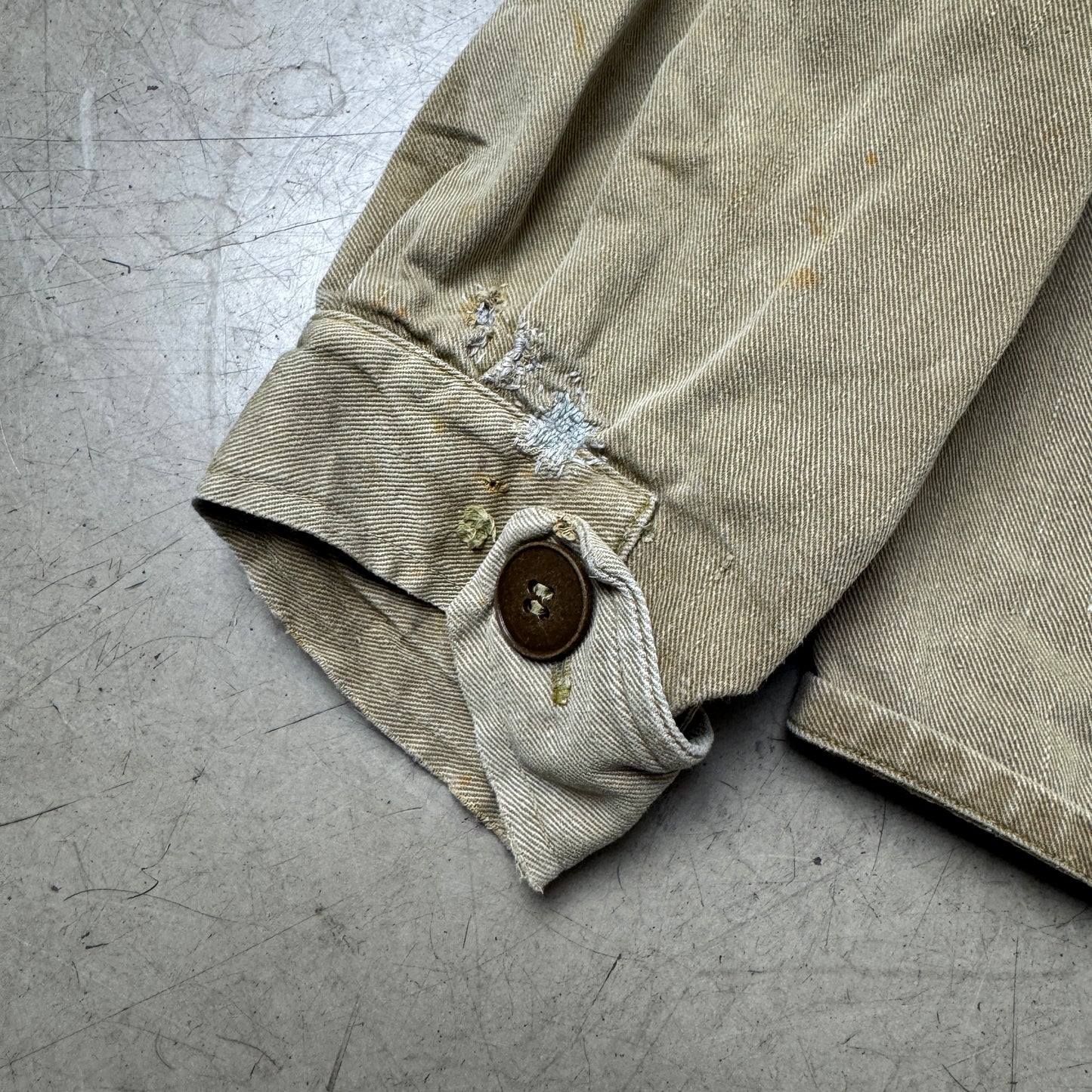(M) Rare 1960s DDR Repaired Work Shirt