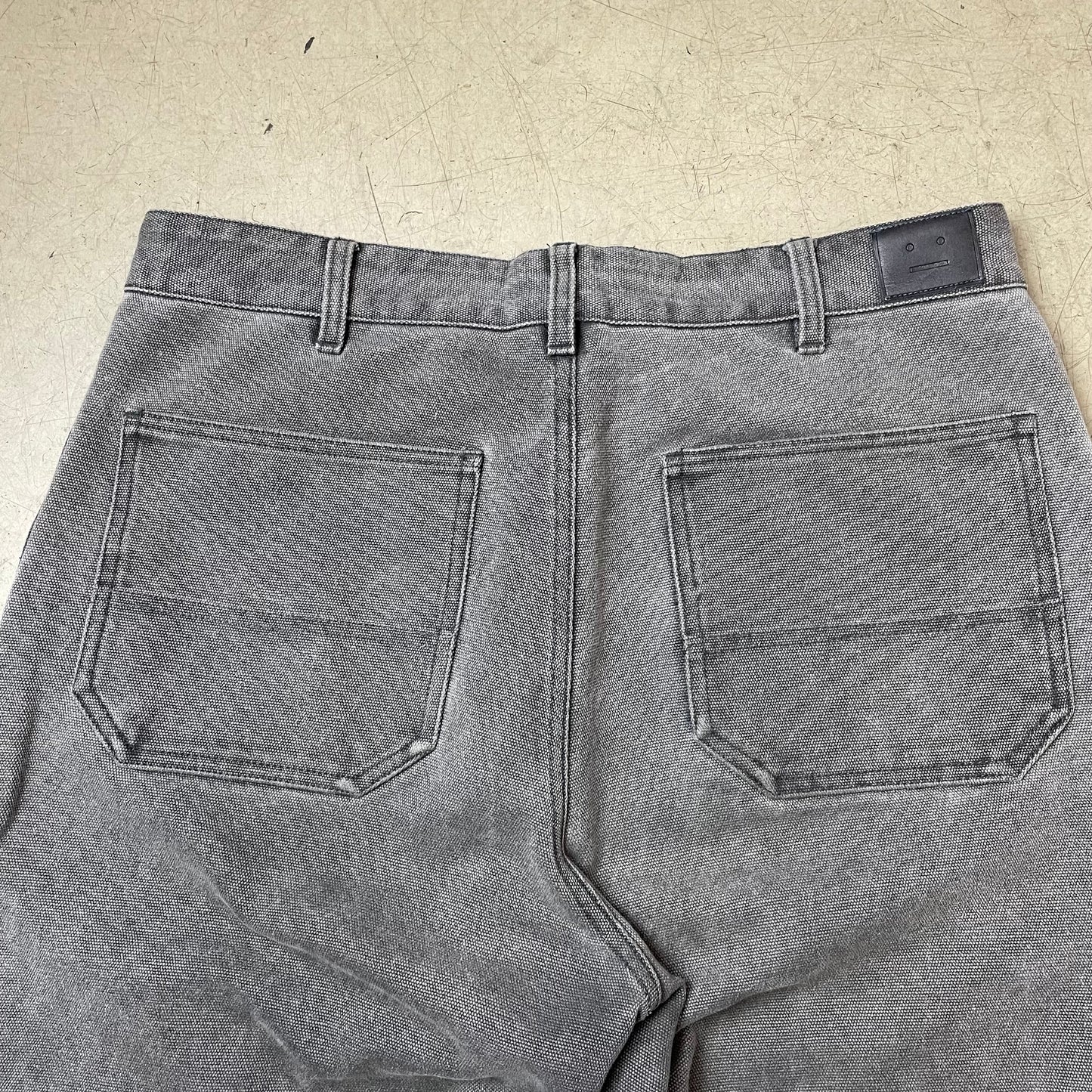(L) Acne Studios Workwear Double Knee Denim Jeanshose grau