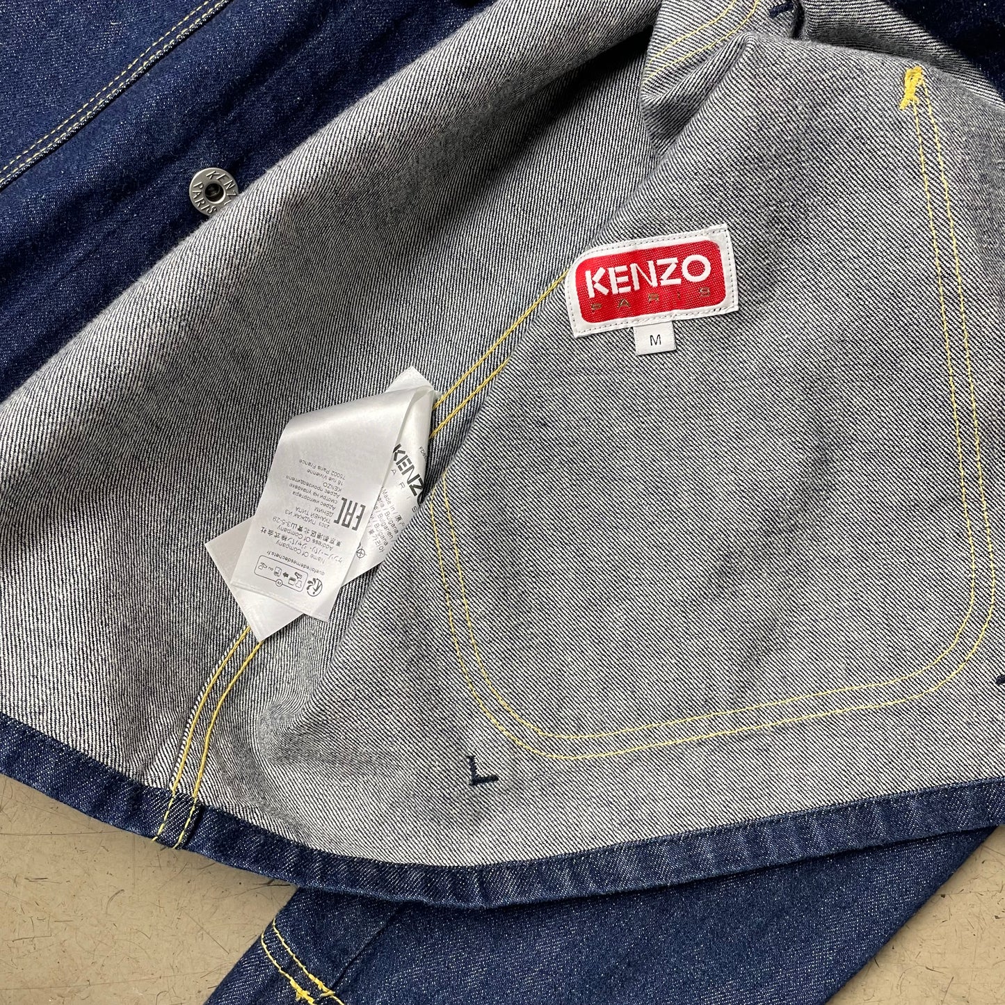 (XL) Kenzo Denim Chore Work Jacket Jeansjacke dunkelblau