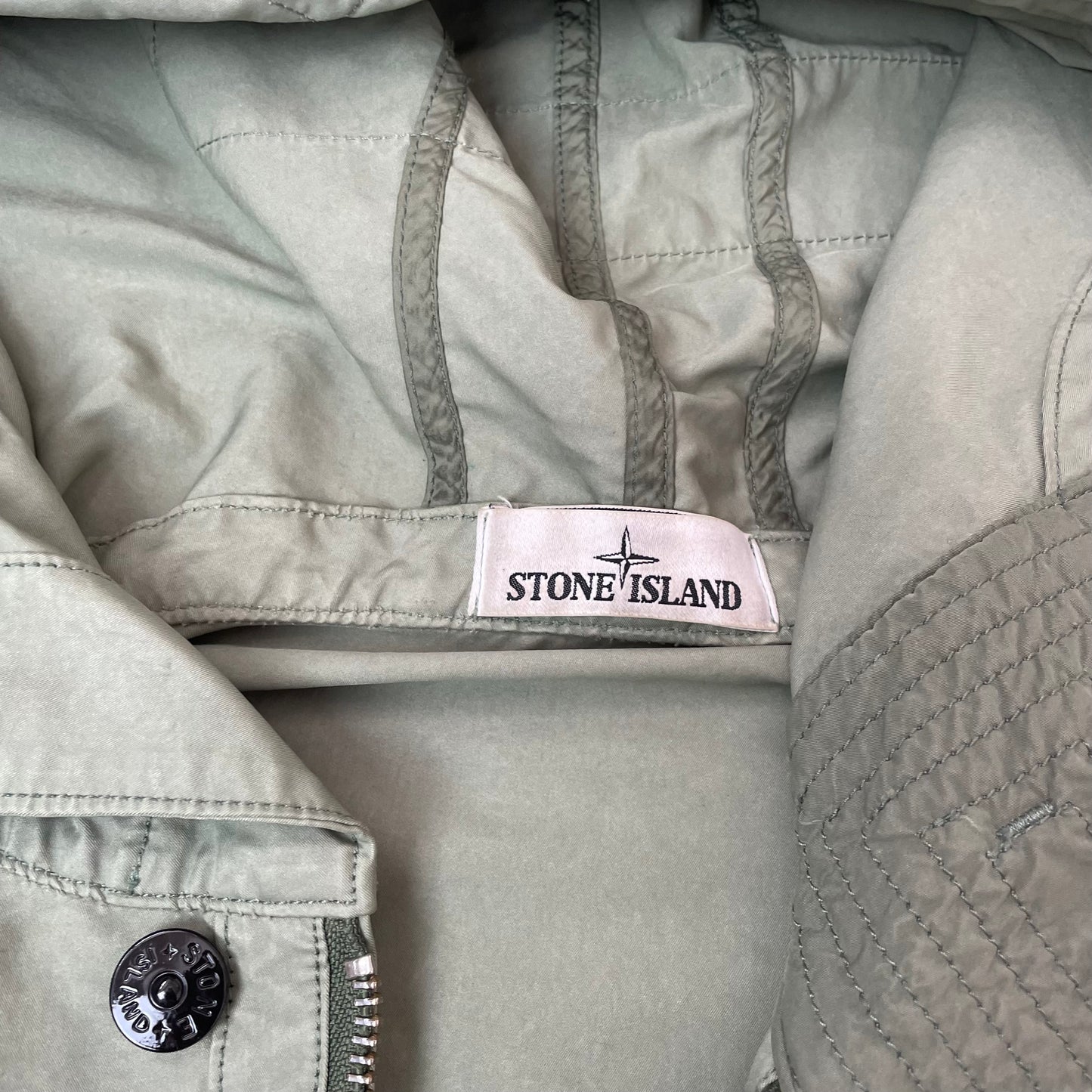 (M-L) Stone Island Parka Jacke grün oliv