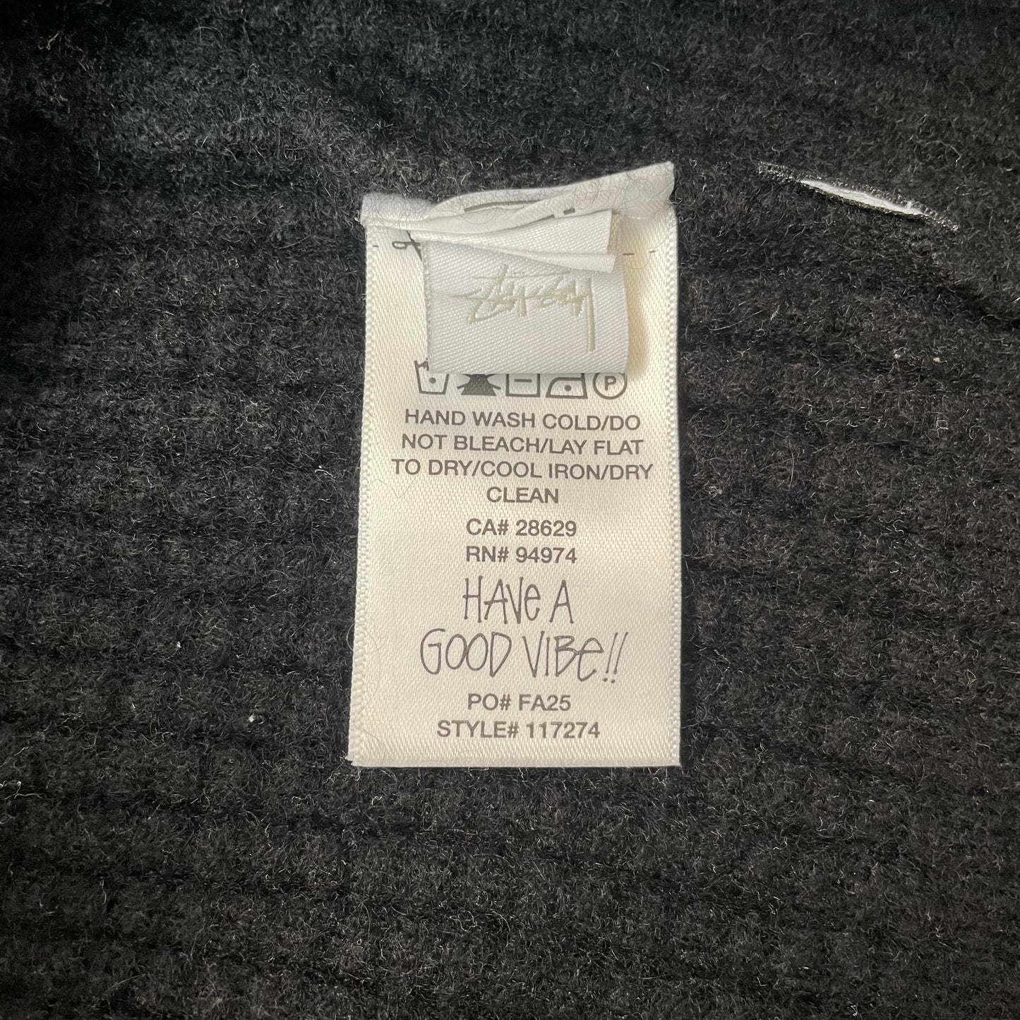 (M) Stüssy Knitted Zip Hoodie Strick schwarz