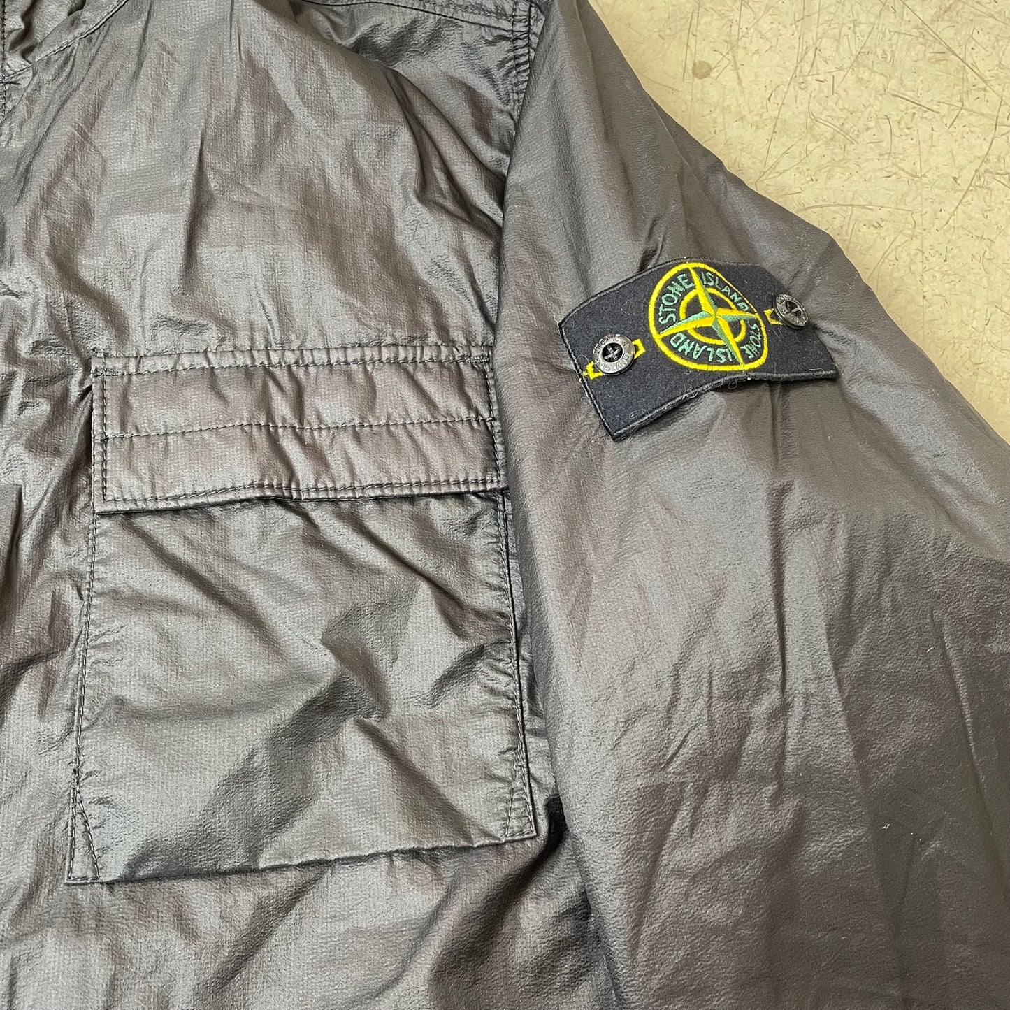 (M-L) Stone Island Parka Jacke schwarz