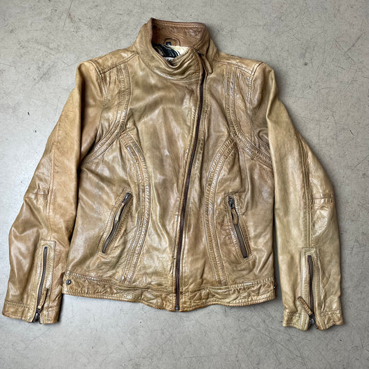 (XL) Wmn 2000s Oakwood Lederjacke beige braun