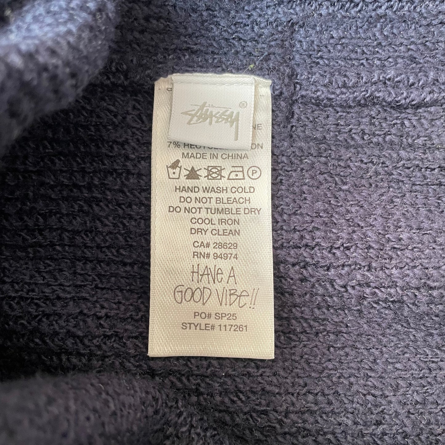 (M) Stüssy Zip Hoodie Knit Strick Navy dunkelblau