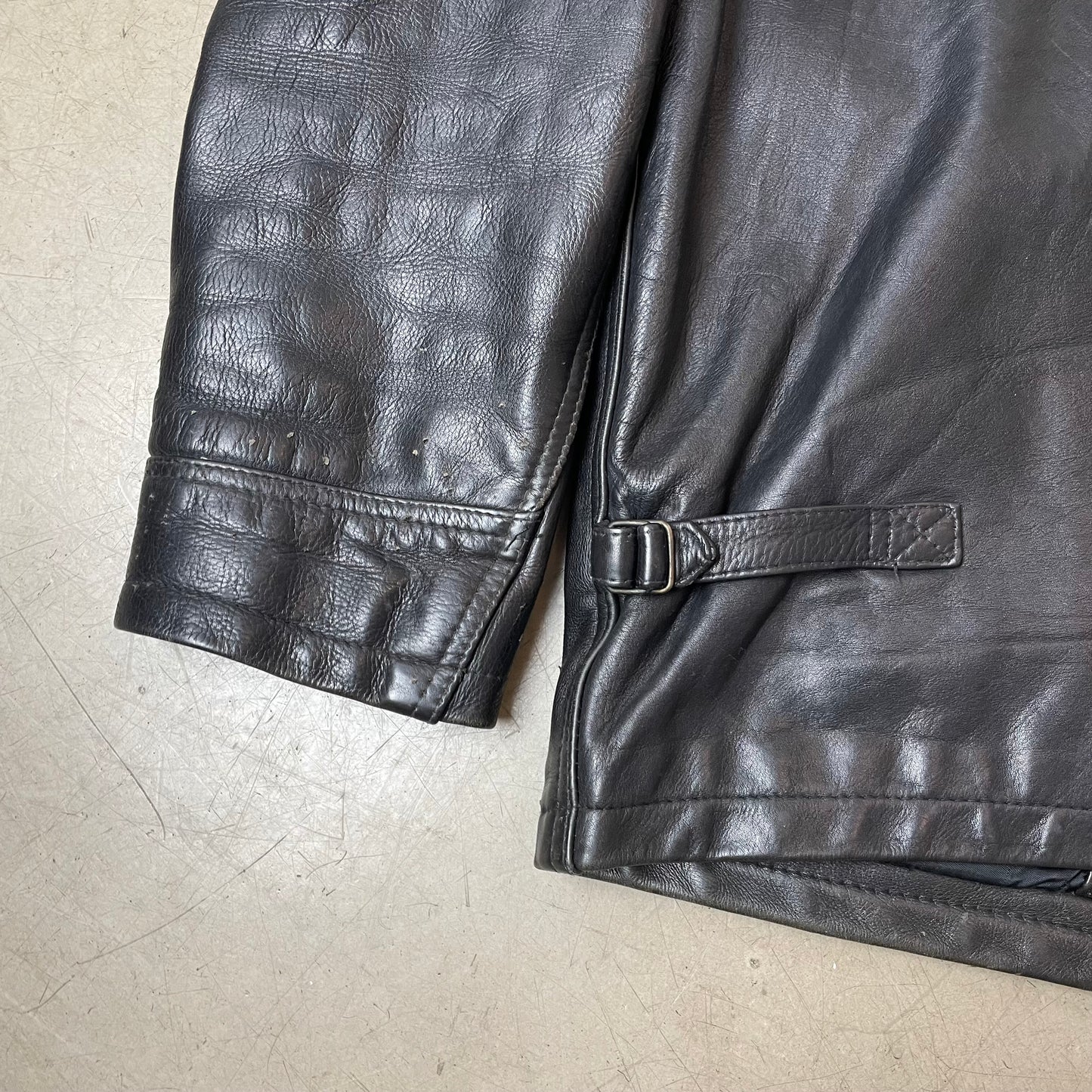 (L) Vintage Bomber Lederjacke faded black
