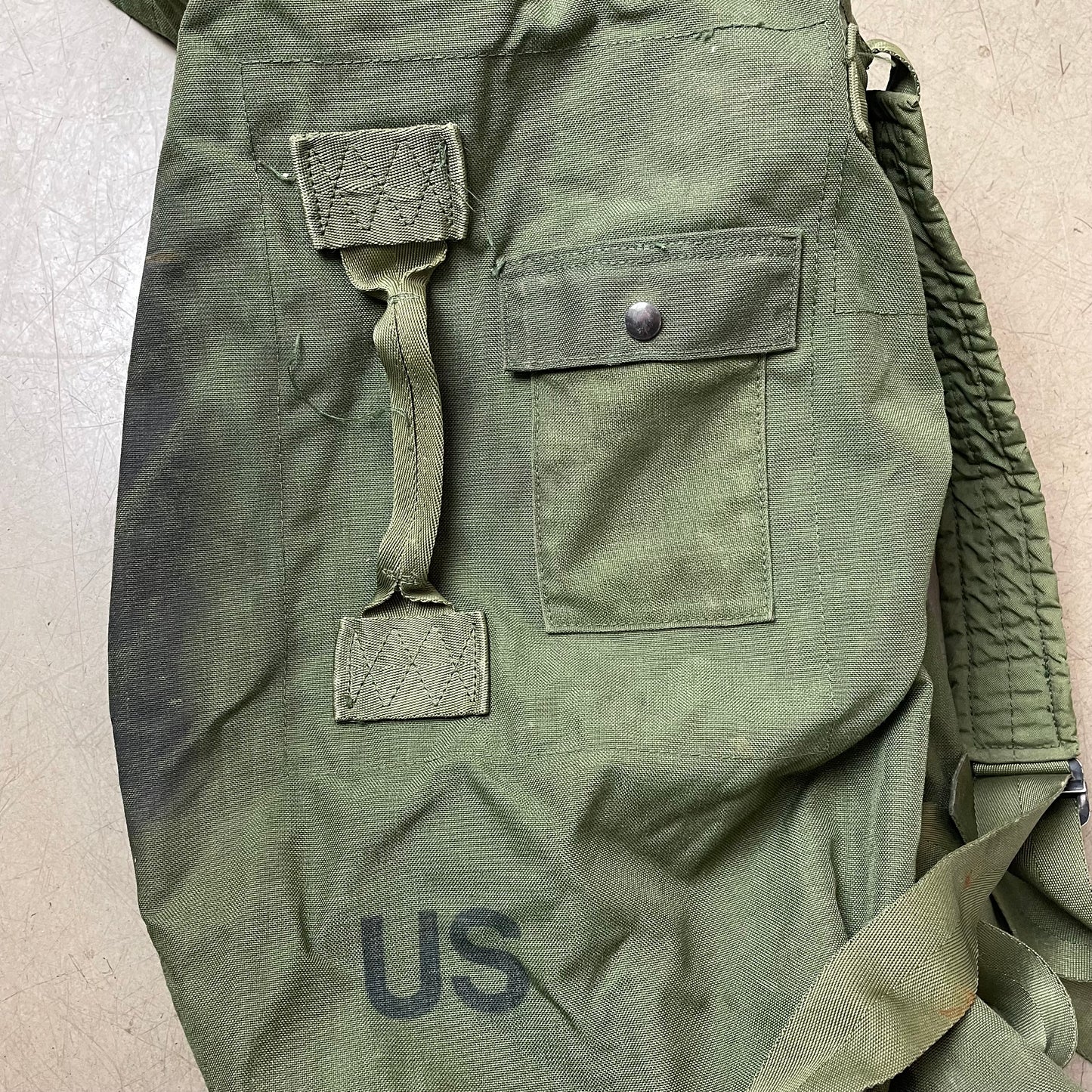 Vintage US Army Seesack Transport Military Bag olivgrün