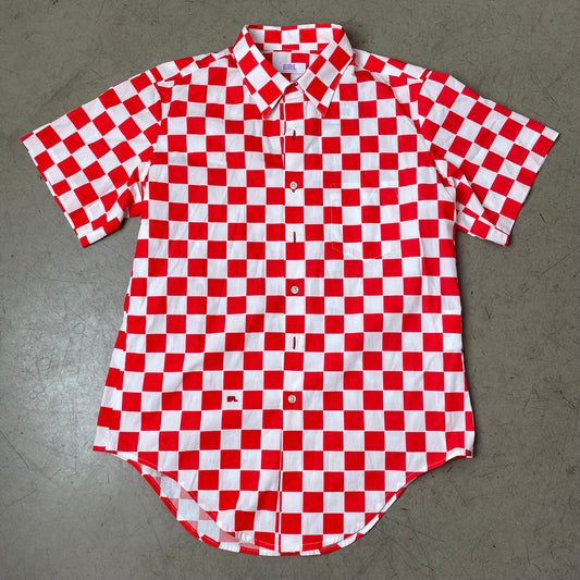 (M) ERL Checkerboard Hemd Kurzarm rot weiß kariert