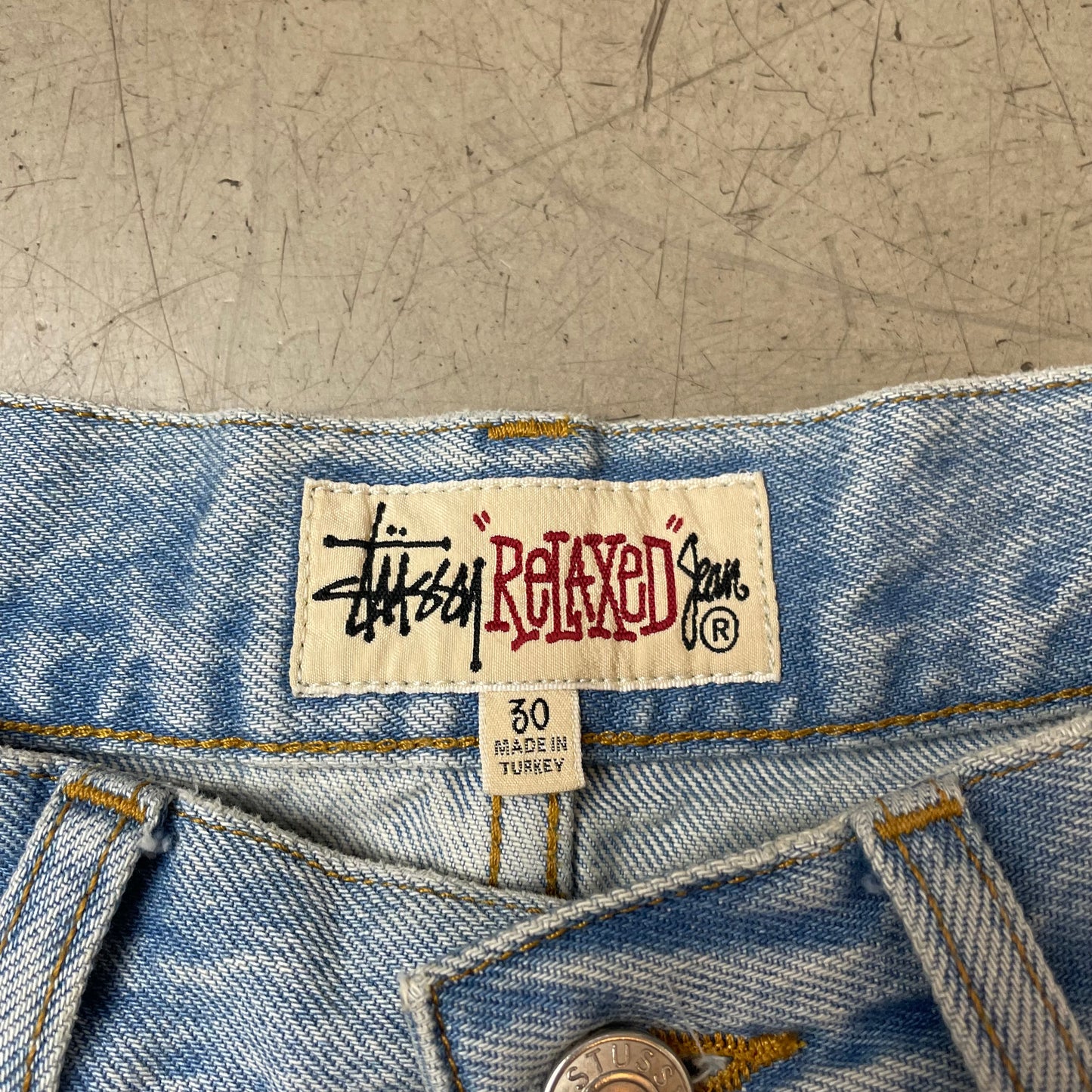 (M) Stüssy Jeanshose Denim straight cut hellblau W30