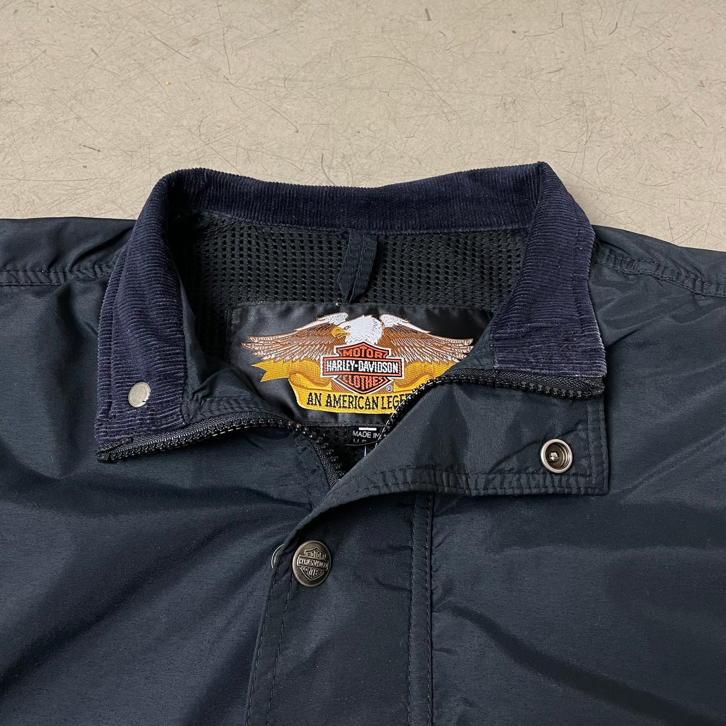 (M) Vintage Harley Davidson Harrington Jacket schwarz