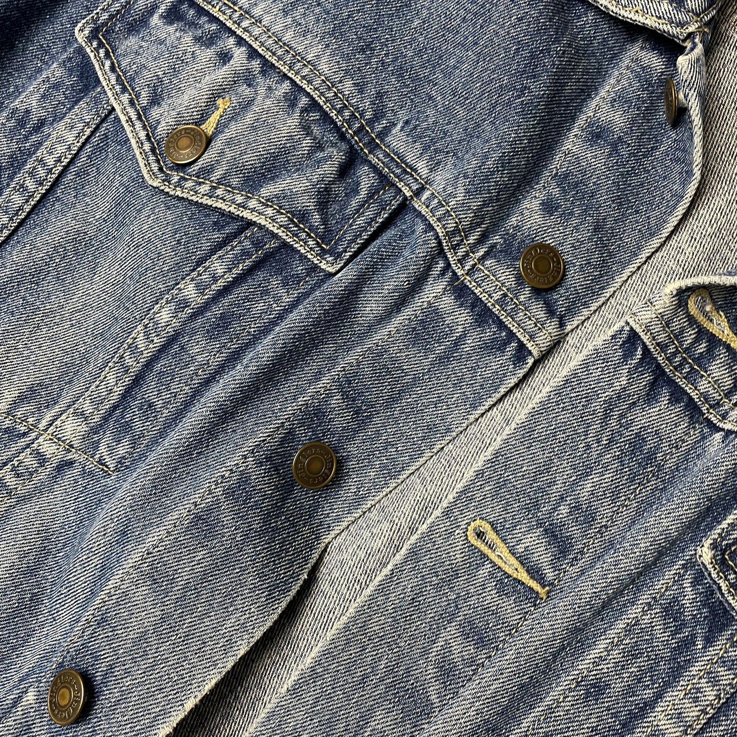 (XXL) Vintage Jeansjacke Michelin Patch blau