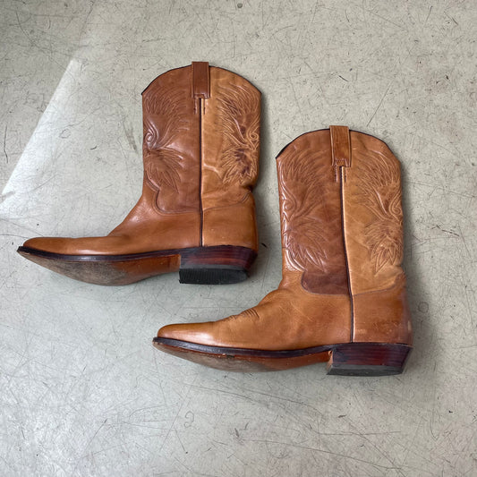 (40) Vidal Cowboy Wester Leder Boots Stiefel braun