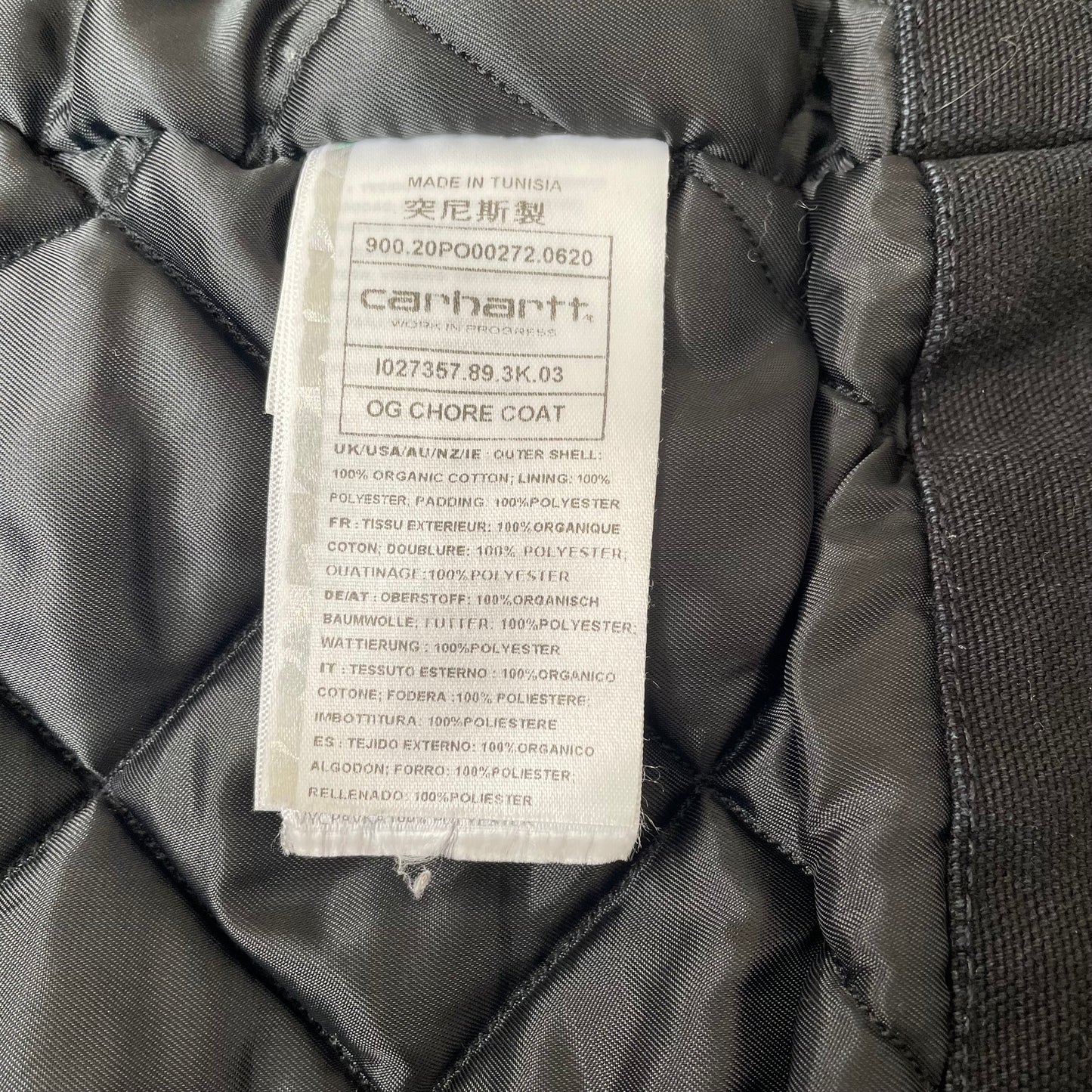 (L) Carhartt Padded Chore Jacket Workwear schwarz
