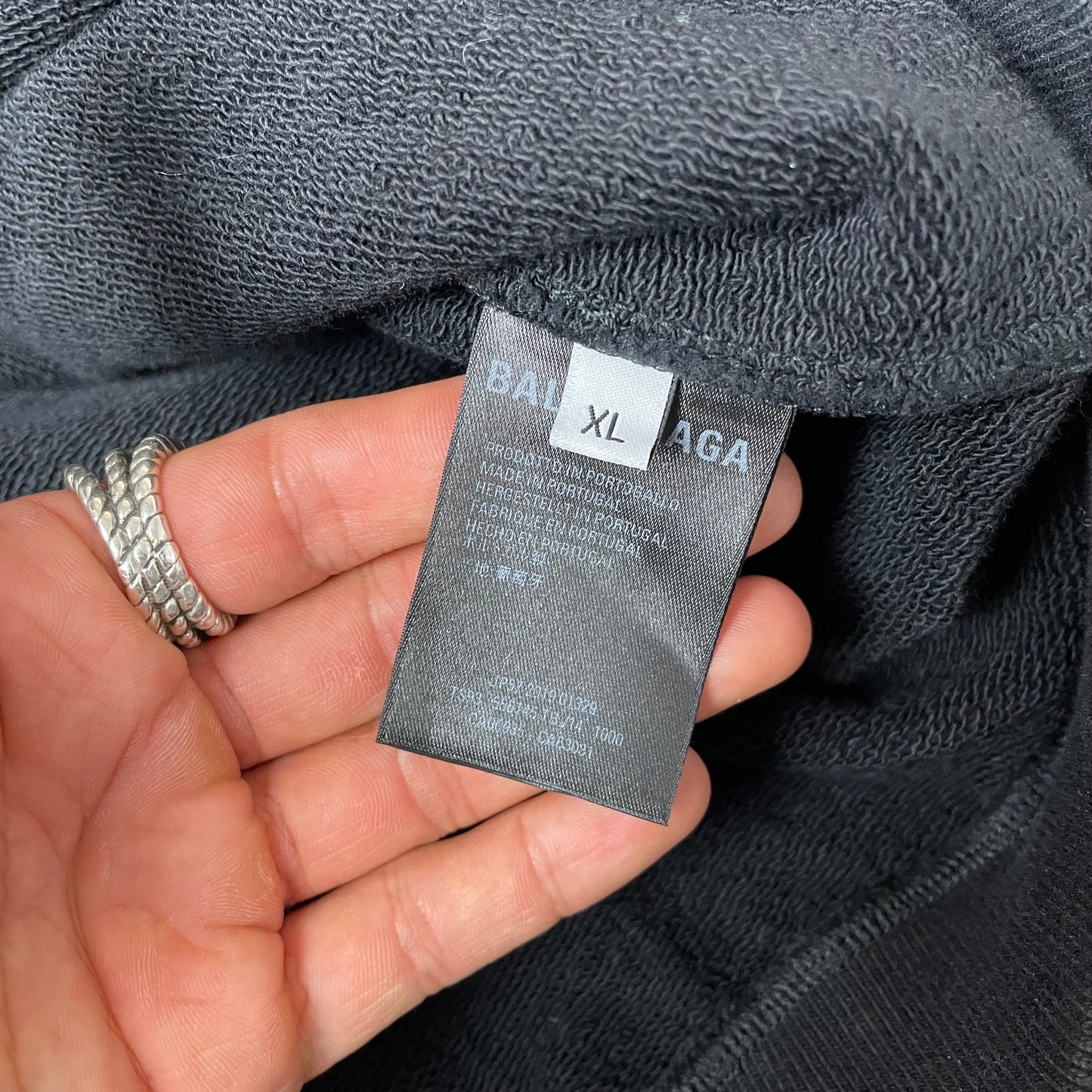 (XL) Balenciaga Big Logo Hoodie schwarz