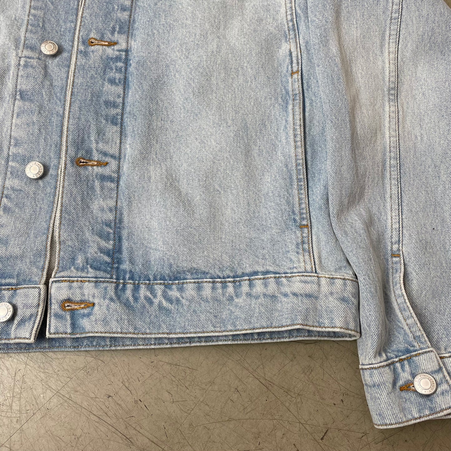 (M) Stüssy Work Gear Jeansjacke faded hellblau Denim Jacket
