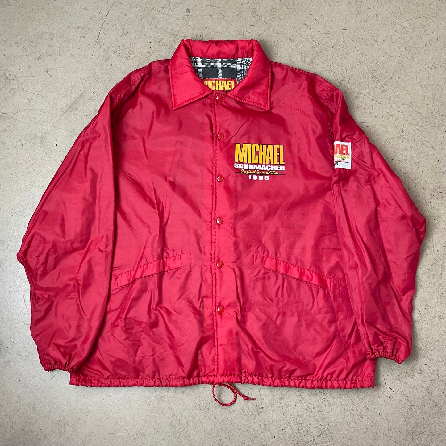 (XL) 1990s Michael Schumacher Harrington Jacket rot gelb