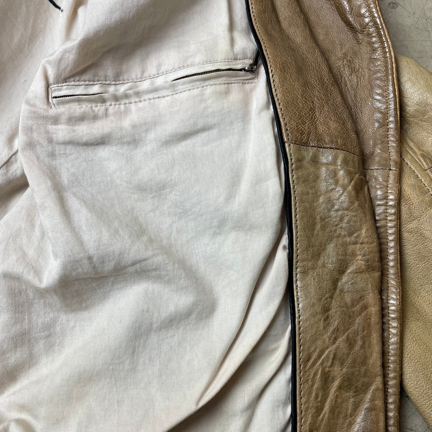 (XL) Wmn 2000s Oakwood Lederjacke beige braun