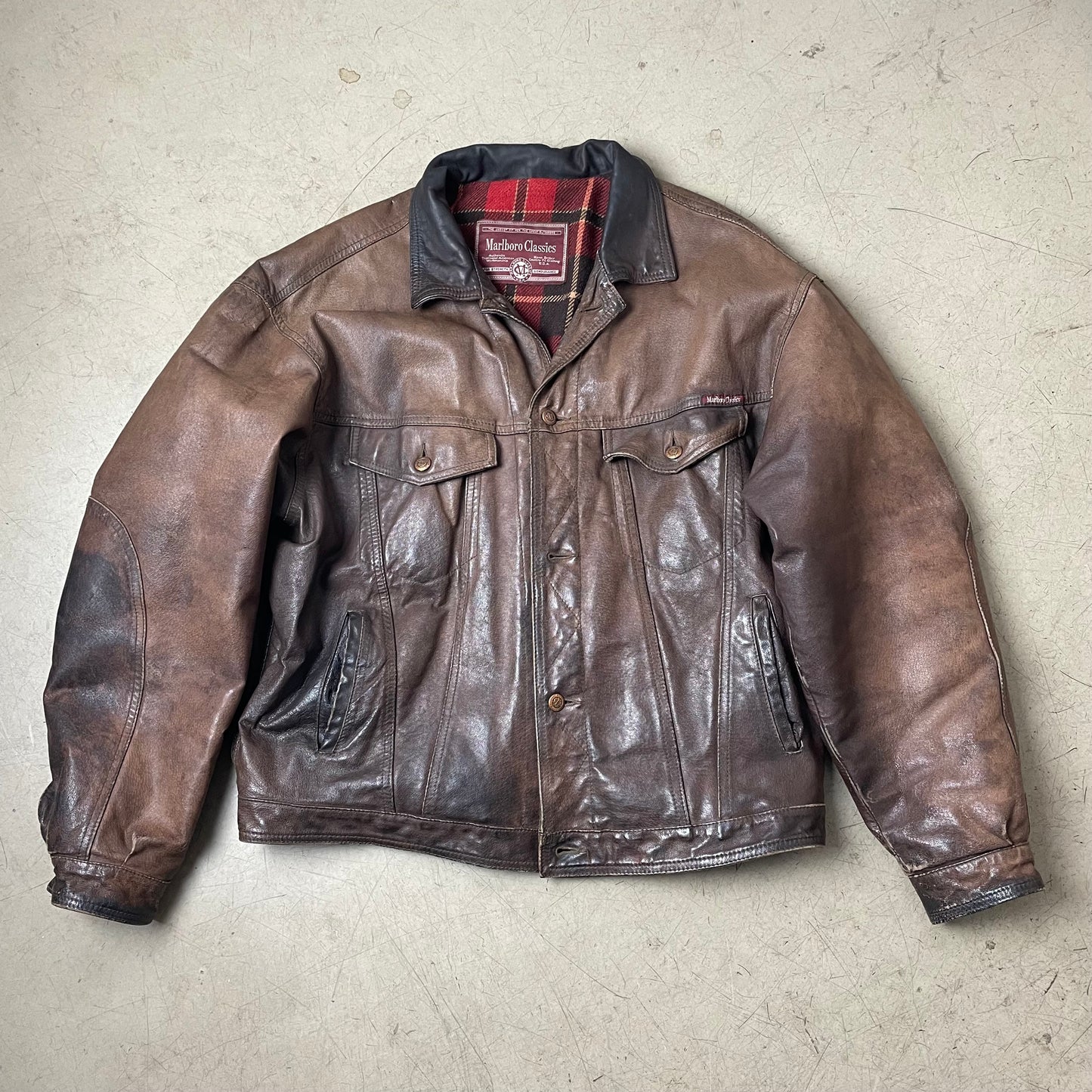 (XL-XXL) Marlboro Classics Lederjacke braun