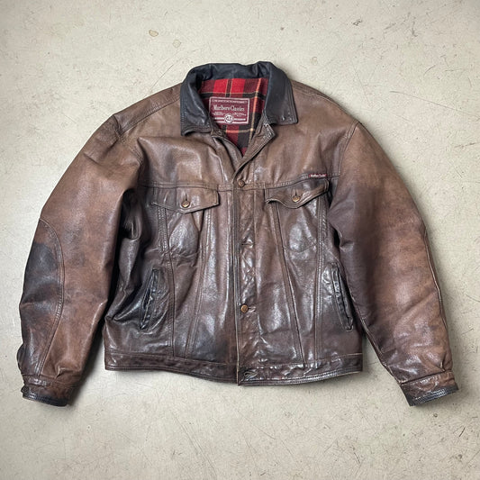 (XL-XXL) Marlboro Classics Lederjacke braun