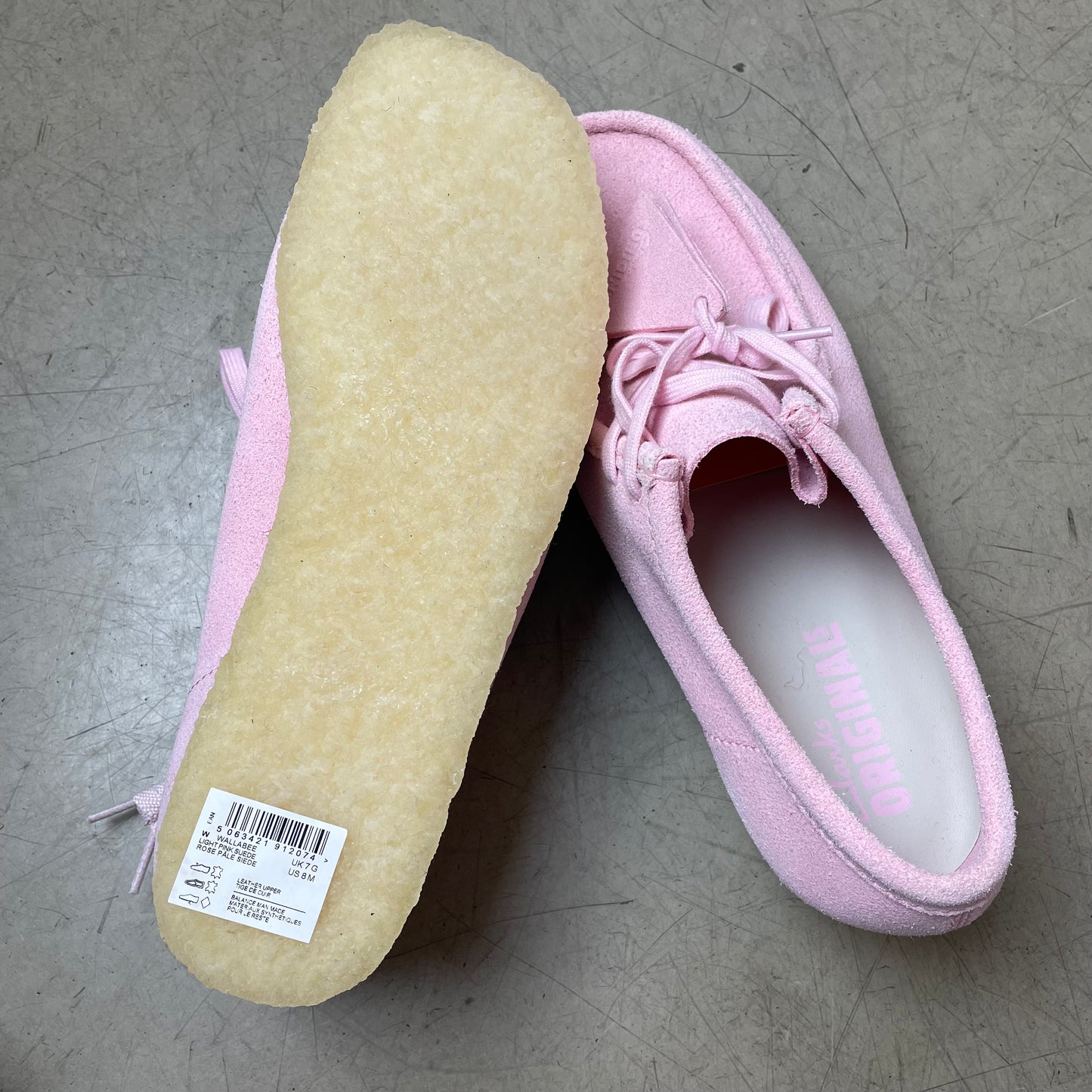 (41) Clarks Wallabee rosa Wildleder Sneaker Schuh