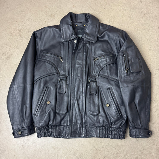 (L-XL) Piloten Lederjacke