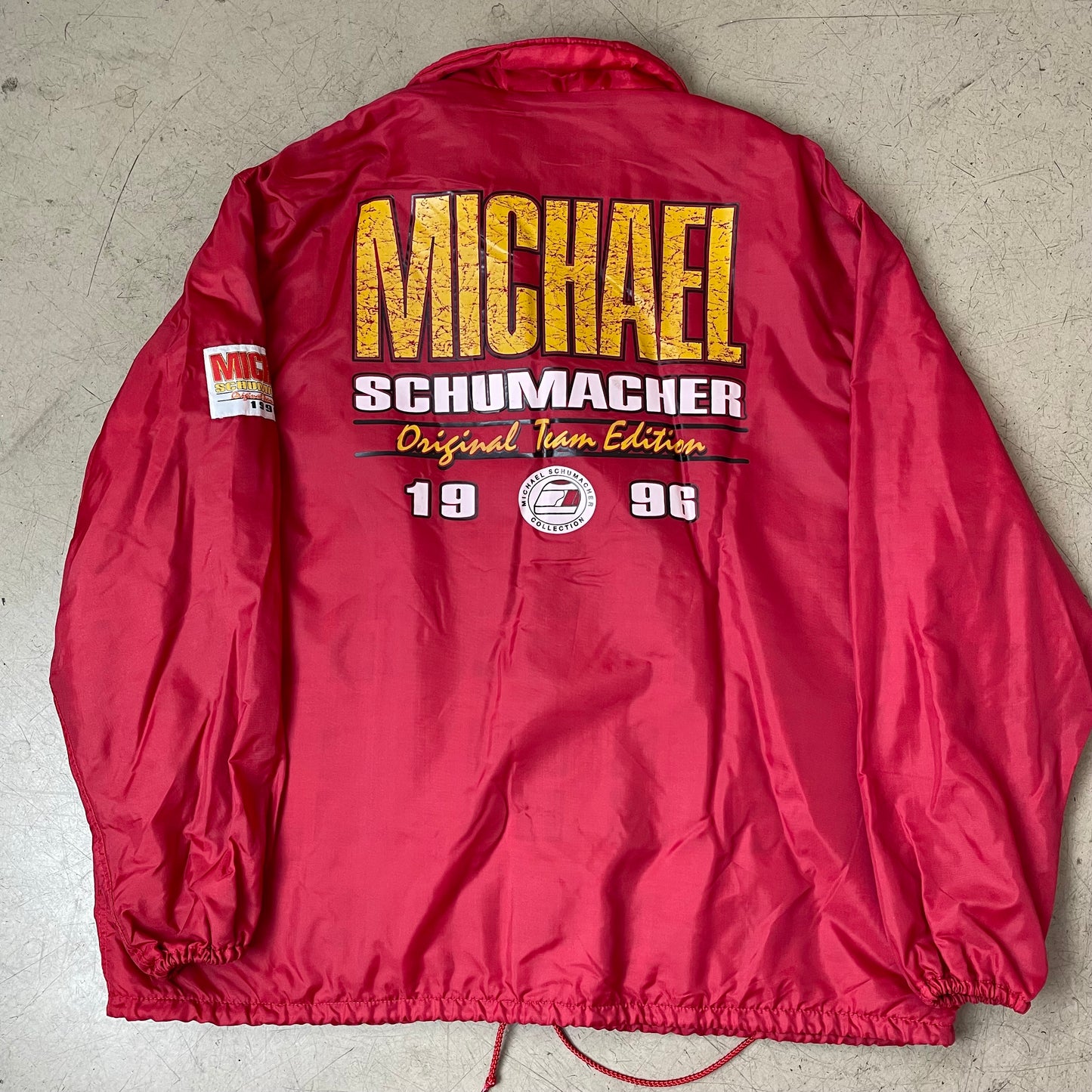 (XL) 1990s Michael Schumacher Harrington Jacket rot gelb