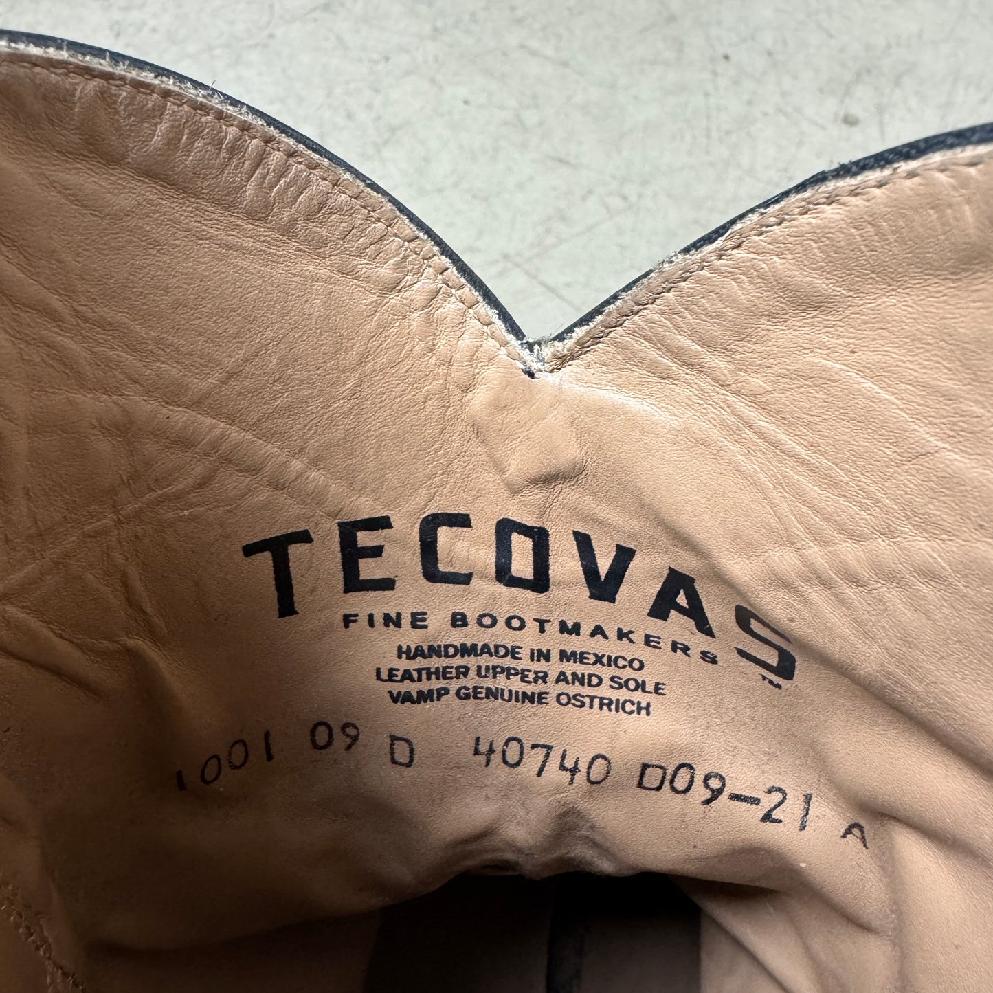 (42) Tecovas Leder Cowboy Boots schwarz Lederstiefel US9