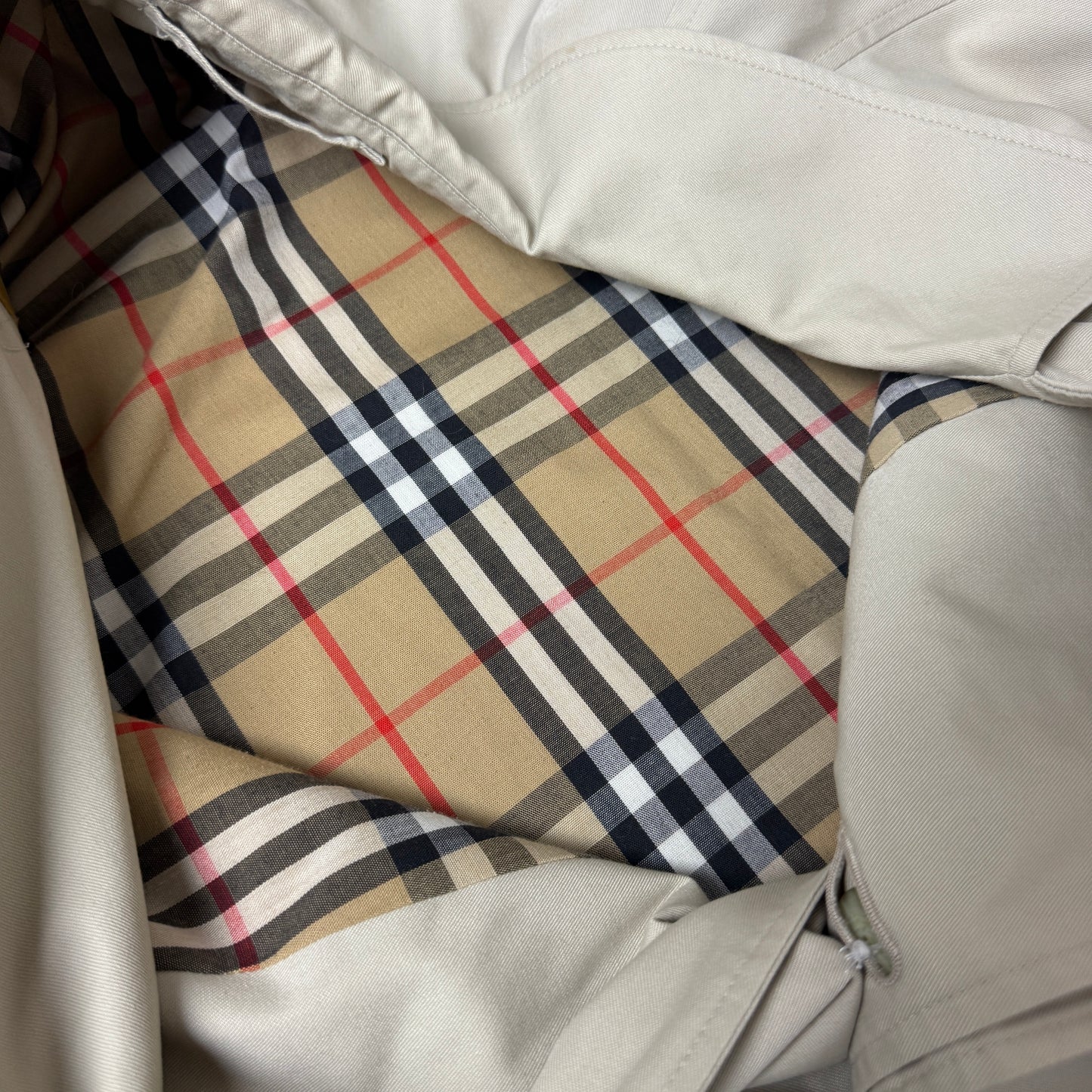 (XL) Vintage Burberry Trench Coat beige Creme Mantel