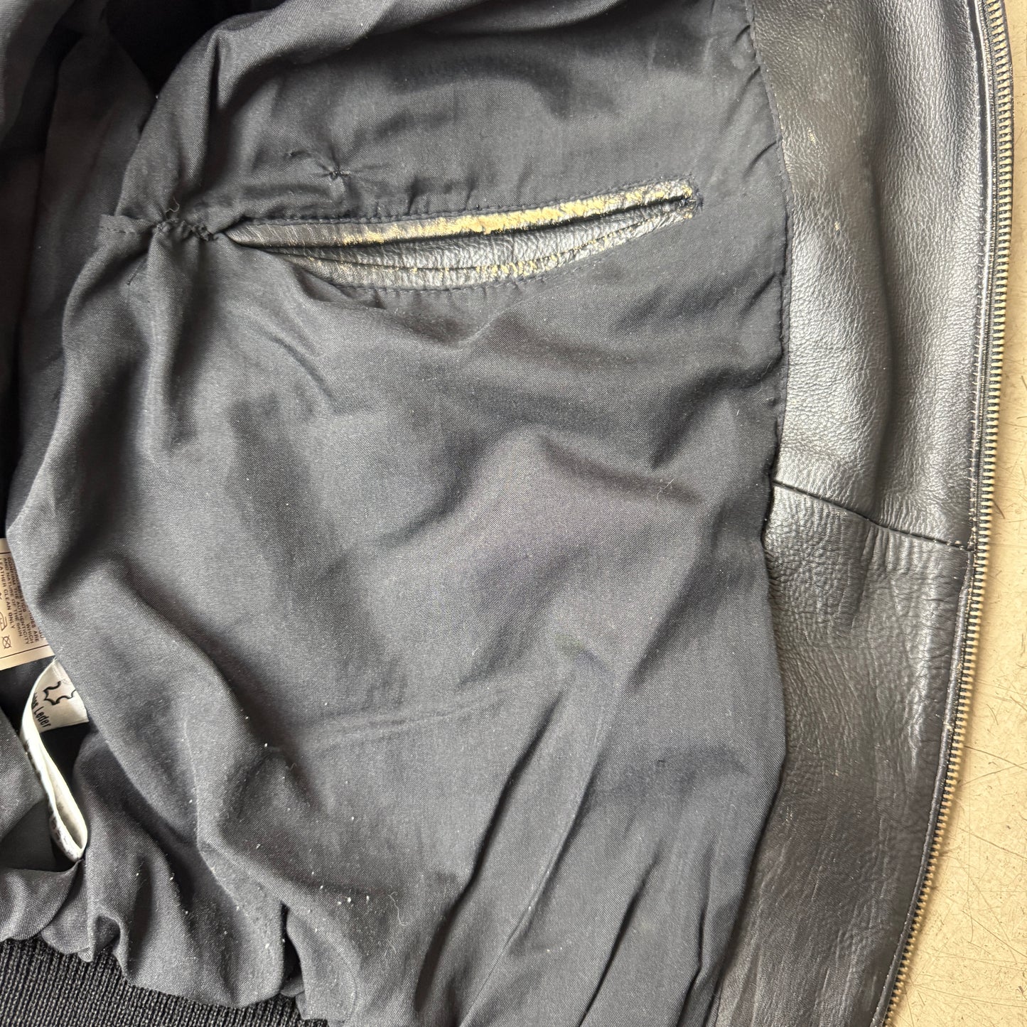 (L) Vintage Gipsy Leder Bomberjacke schwarz