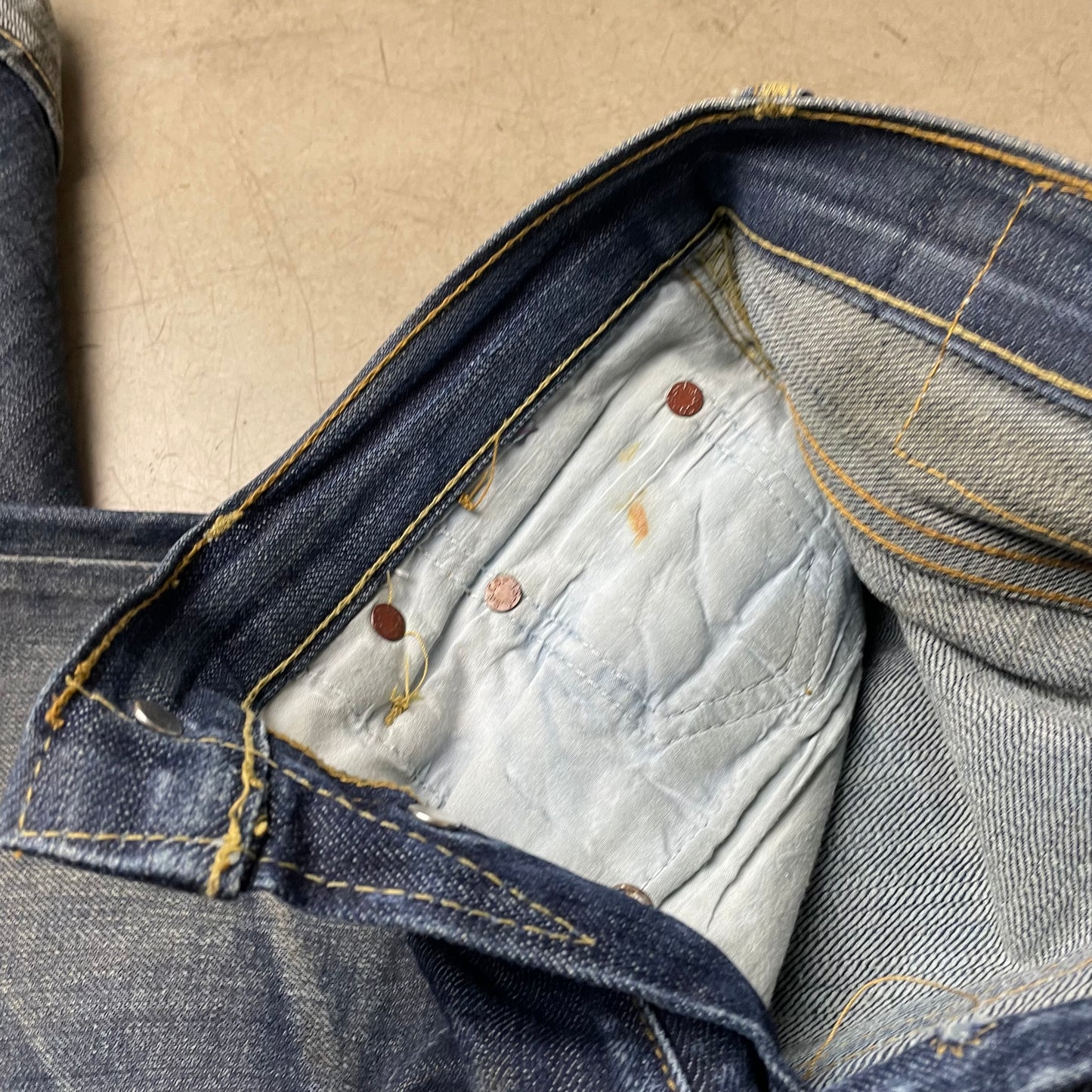 (M) Vintage 1993 Levi’s Big E Selvedge Selvage Jeanshose faded Blue W31/L30