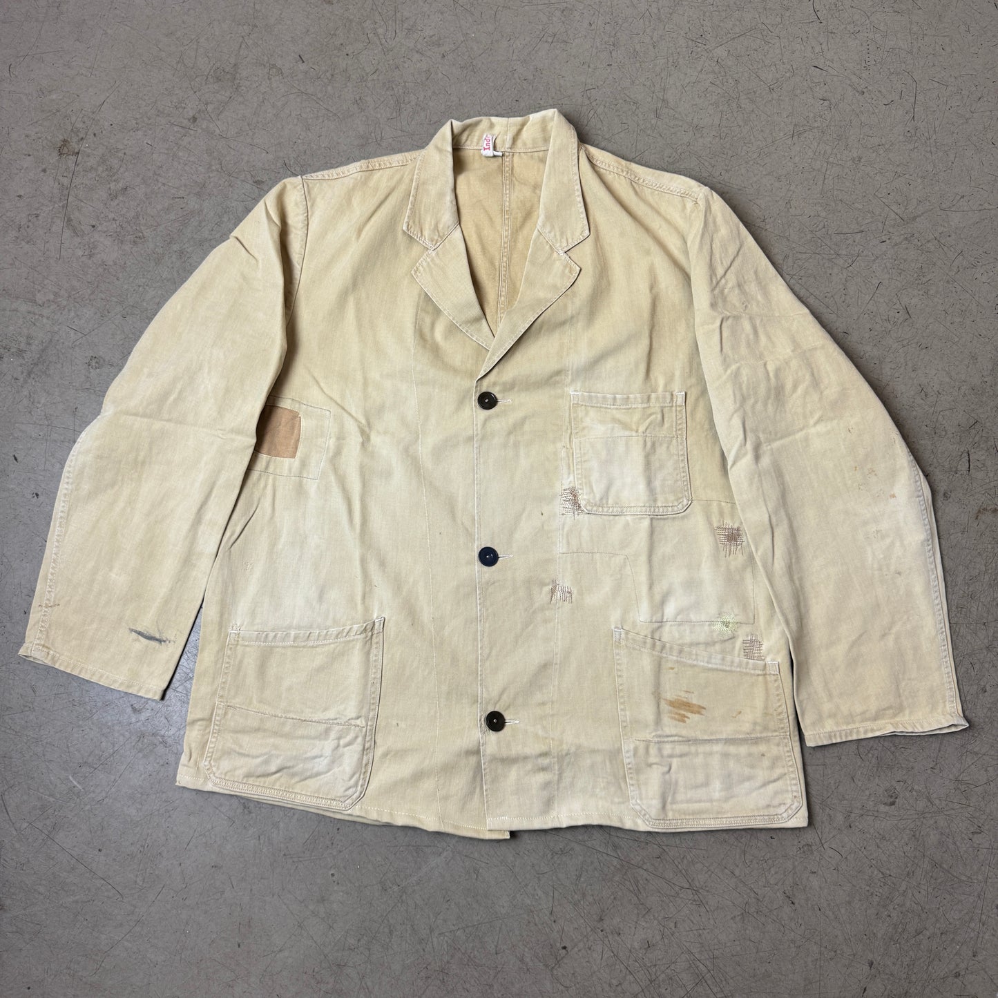 (L) Rare 1970s Moleskin Euro Work Shirt