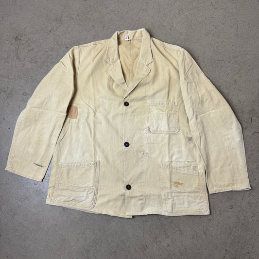 (L) Rare 1970s Moleskin Euro Work Shirt