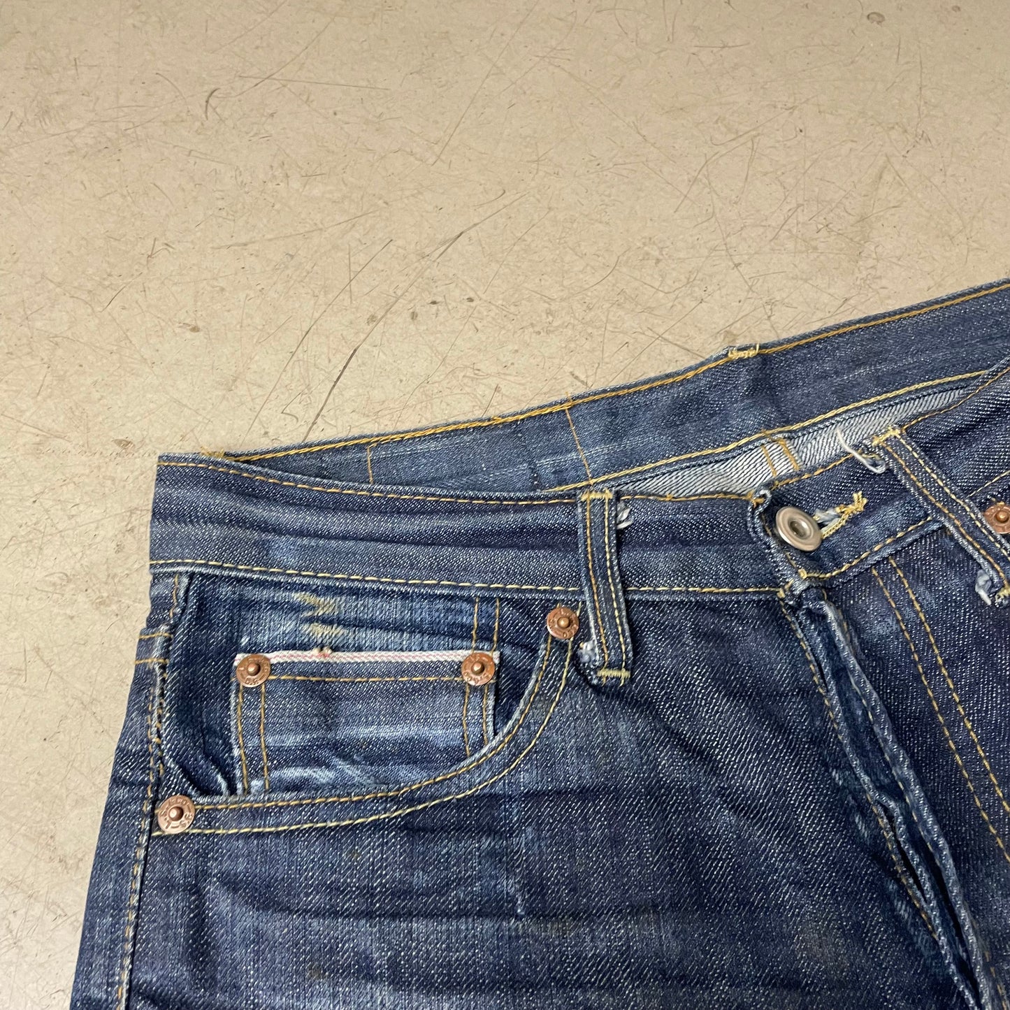 (M) Vintage 1993 Levi’s Big E Selvedge Selvage Jeanshose faded Blue W31/L30