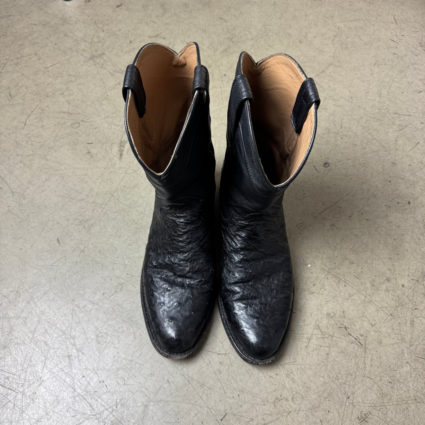 (42) Tecovas Leder Cowboy Boots schwarz Lederstiefel US9