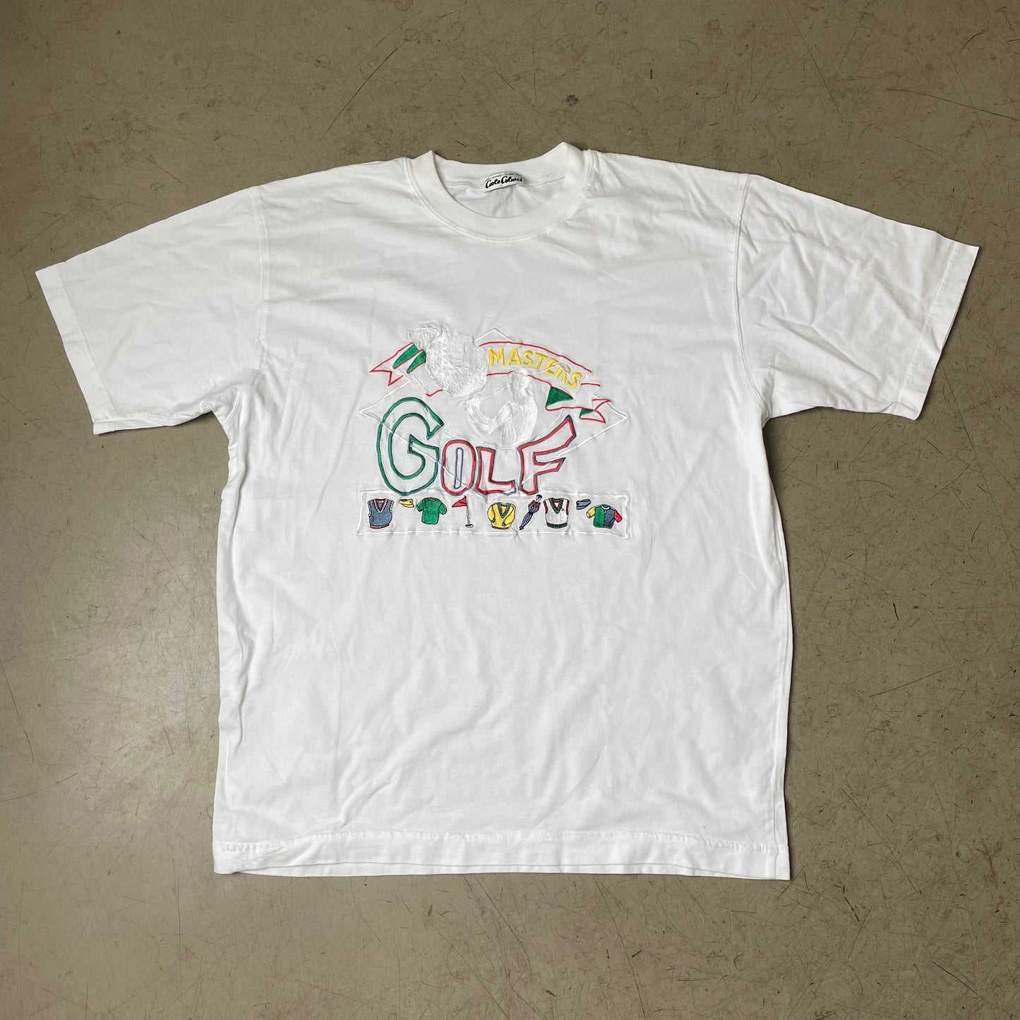 (L) 1990s Carlo Colucci Tshirt weiß Golf