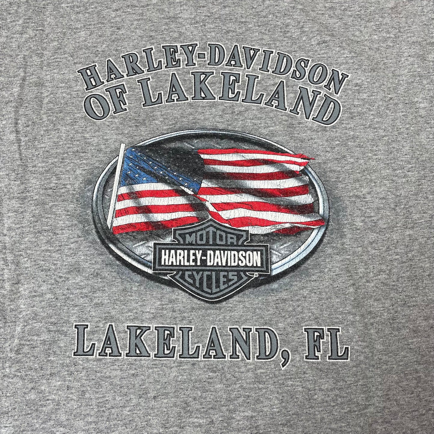(L) Harley Davidson Tshirt grau Pocket Lakeland