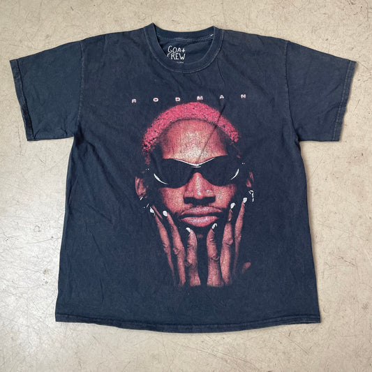 (M) Dennis Rodman Face Print Tshirt schwarz