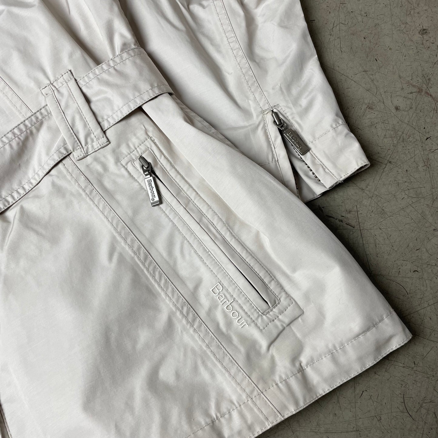 (L) Burberry Trench Coat Parka Mantel Wmn beige Creme