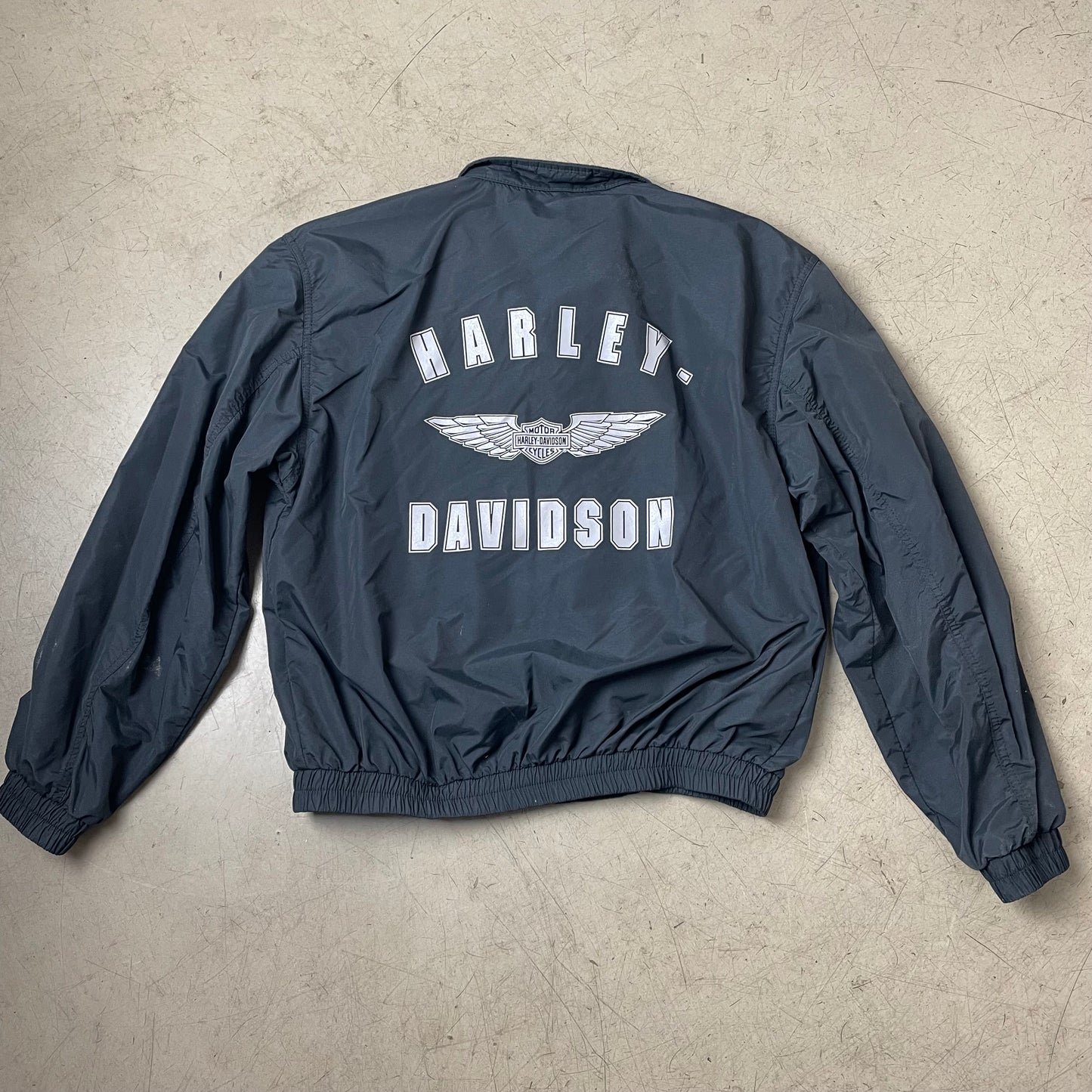 (M) Vintage Harley Davidson Harrington Jacket schwarz
