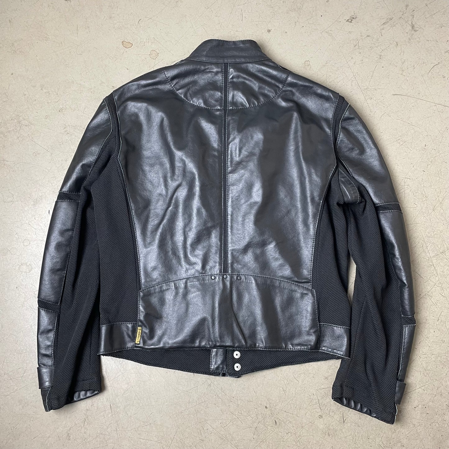 (L) Armani Jeans Biker Racing Lederjacke schwarz