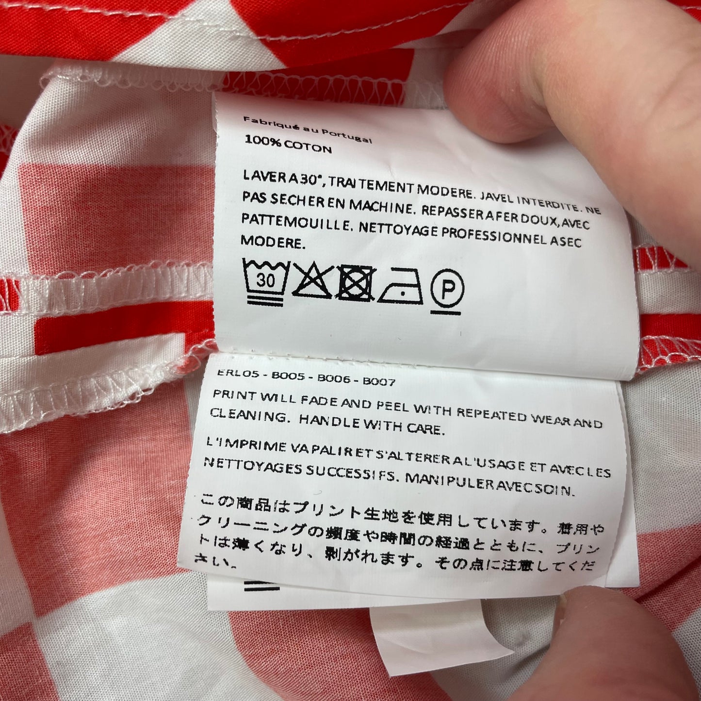 (M) ERL Checkerboard Hemd Kurzarm rot weiß kariert
