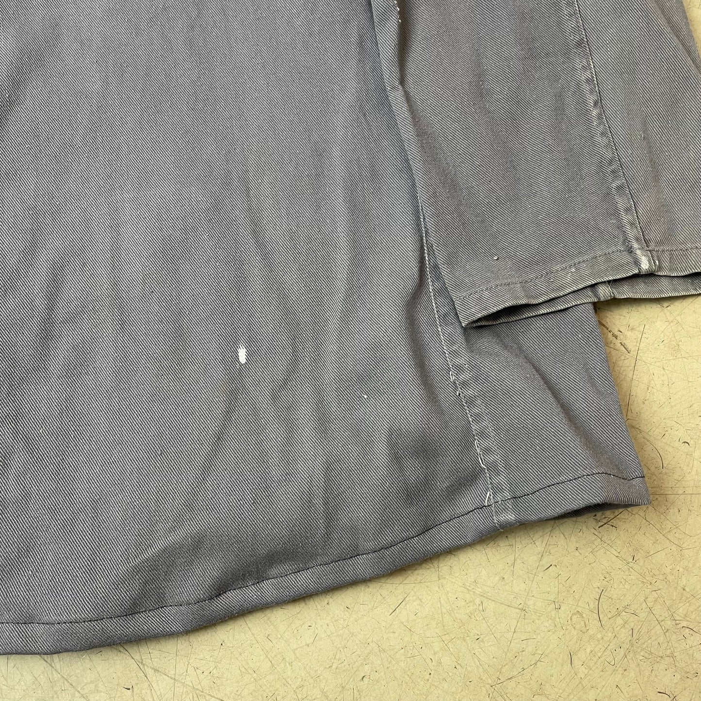 (XL) Vintage French Euro Chore Workwear Shirt Reverskragen grau