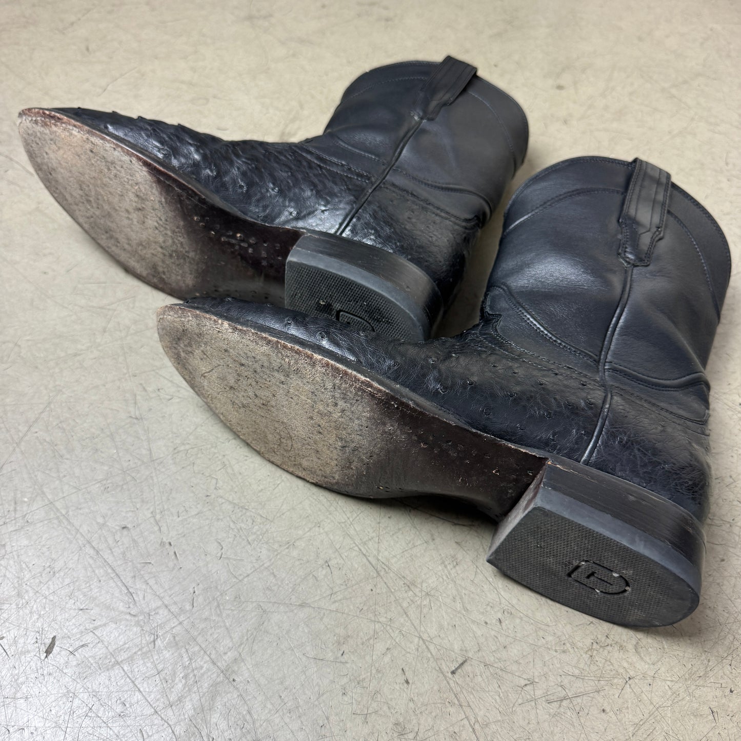 (42) Tecovas Leder Cowboy Boots schwarz Lederstiefel US9