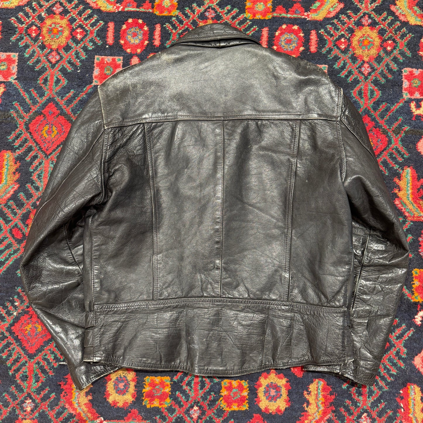 (M-L) BIKER LEDERJACKE