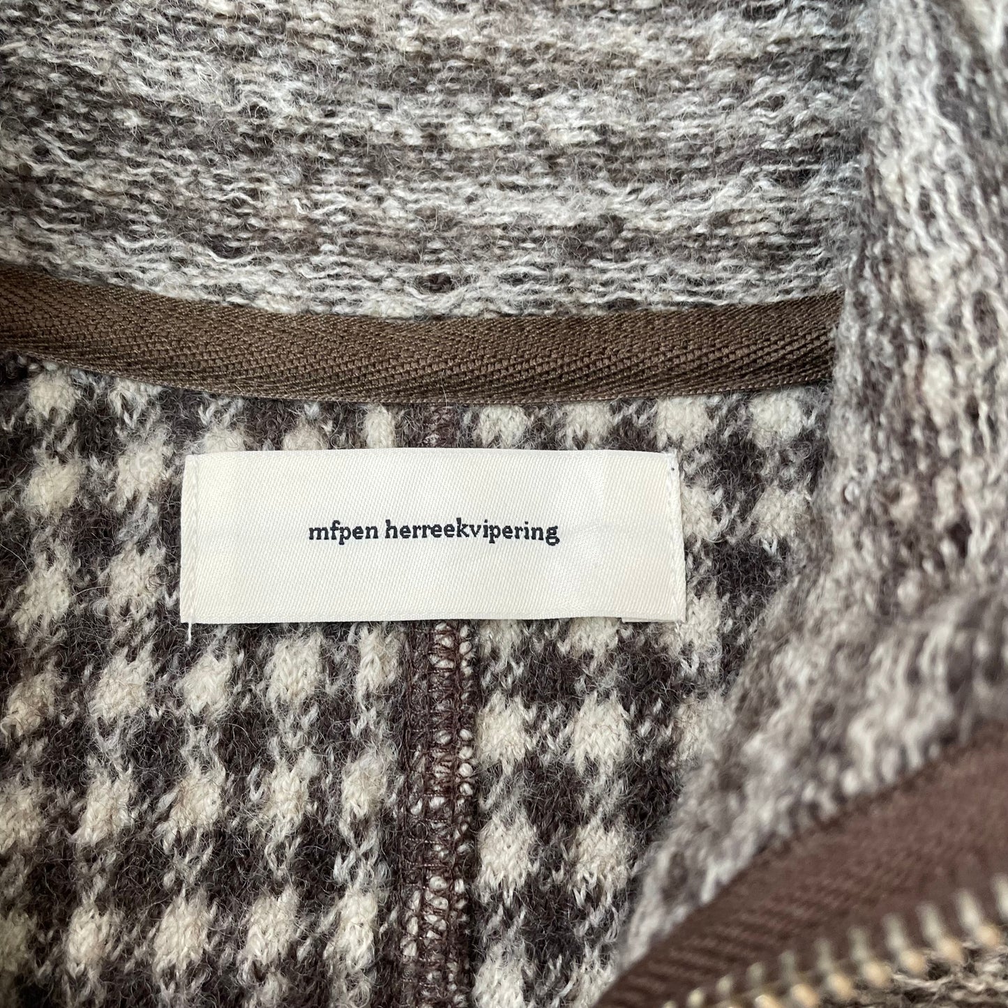 (M) MFPEN Strickjacke braun kariert