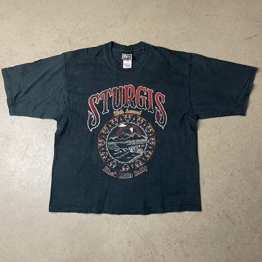 (L) 1998 Sturgis Eagle Biker Tshirt schwarz