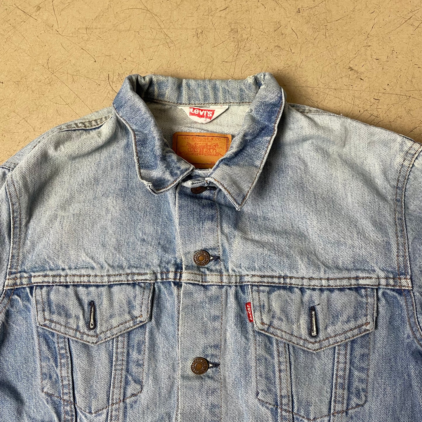 (S) 1983 Levi’s Denim Jacket Jeansjacke faded hellblau