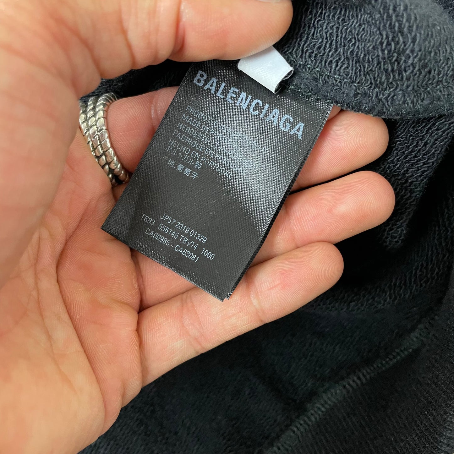 (XL) Balenciaga Big Logo Hoodie schwarz