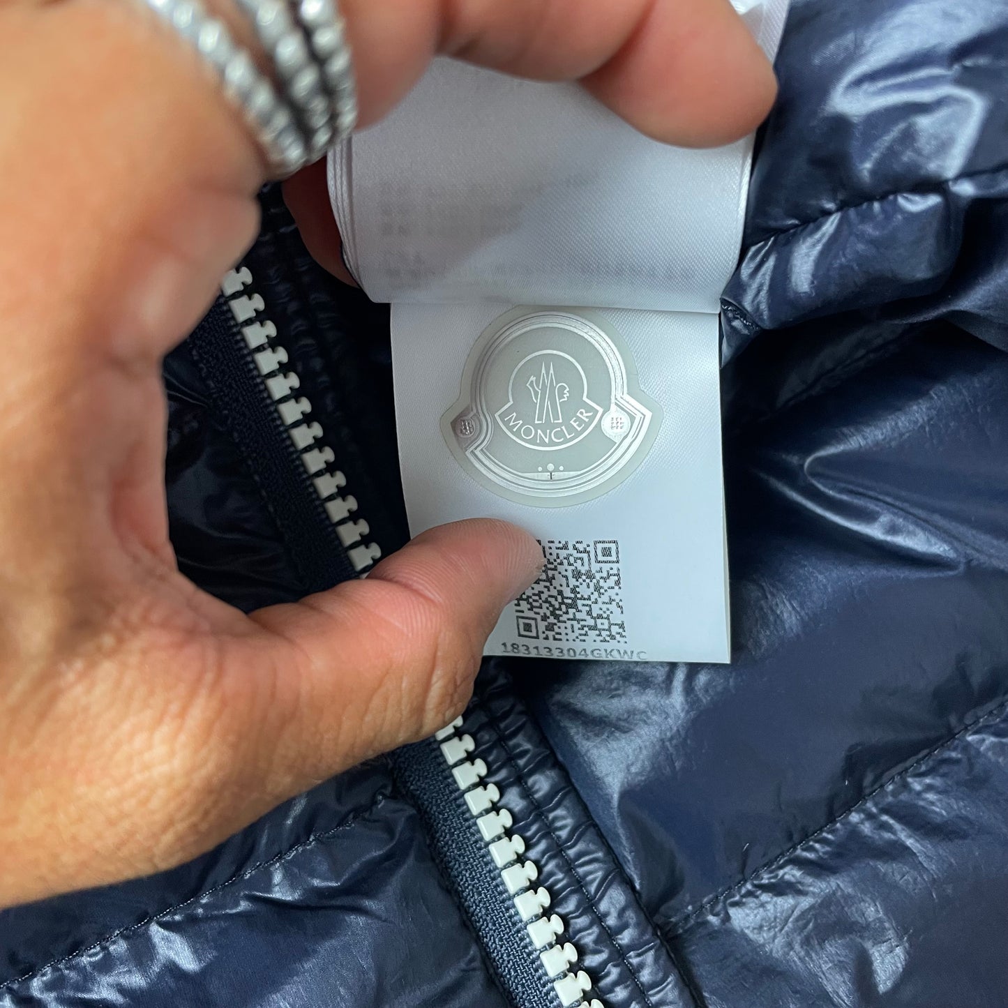 (XL) Moncler Puffer Jacke Navy blau Longue Saison Sz 6
