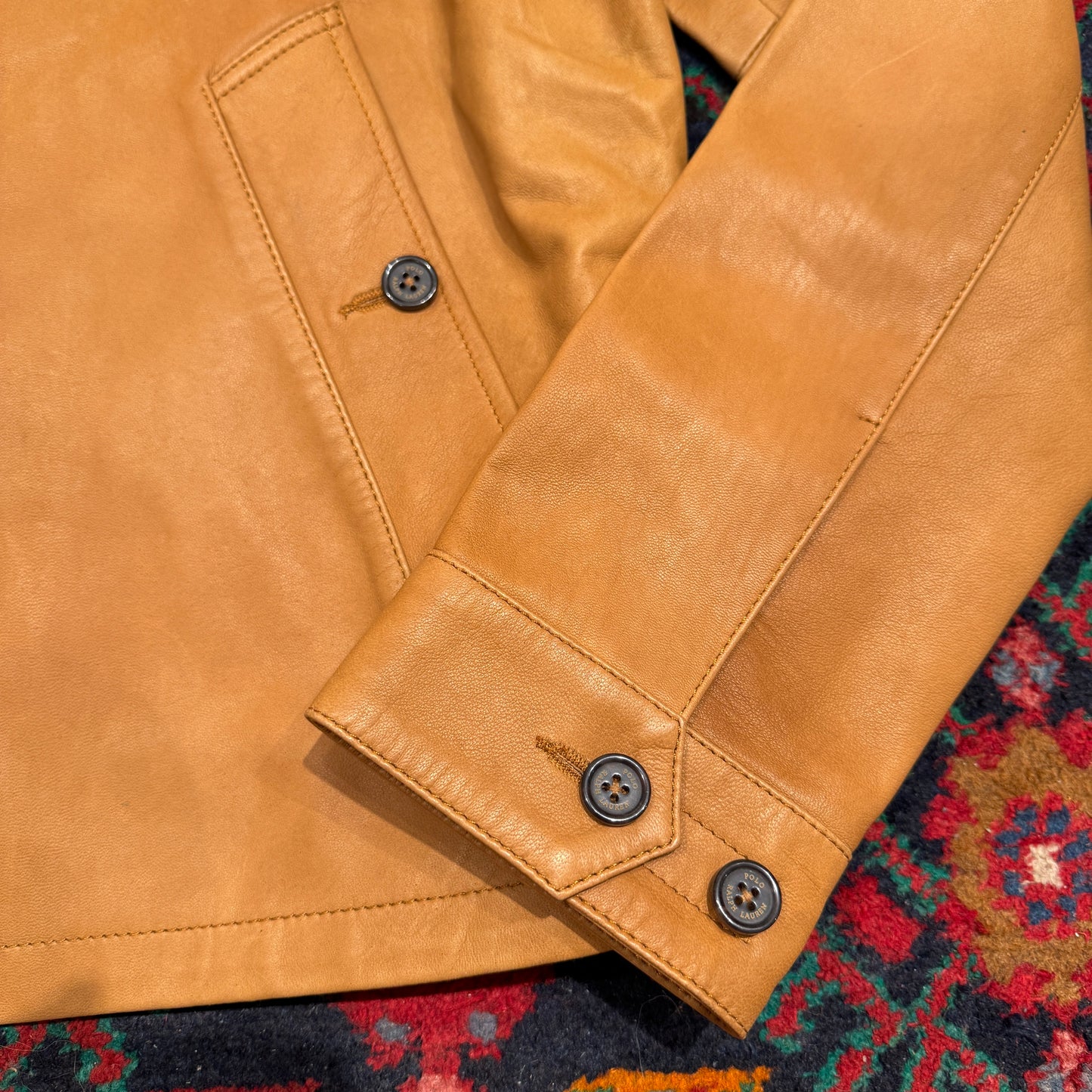 (M) 21' RALPH LAUREN LEDERJACKE
