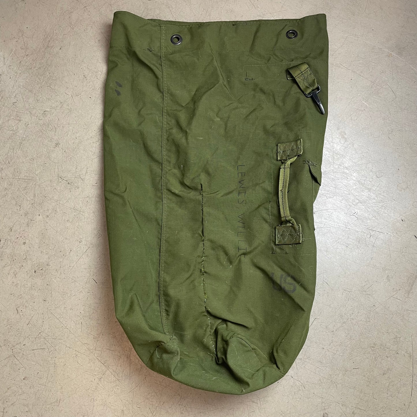 Vintage US Army Seesack Military Transport Bag olivgrün